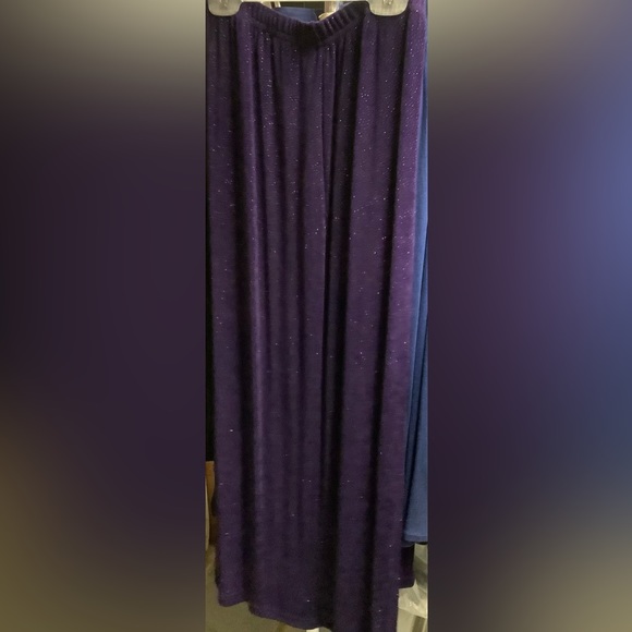 new vintage Picadilly Purple Amethyst glitter sparkle maxi skirt set - Picture 3 of 4